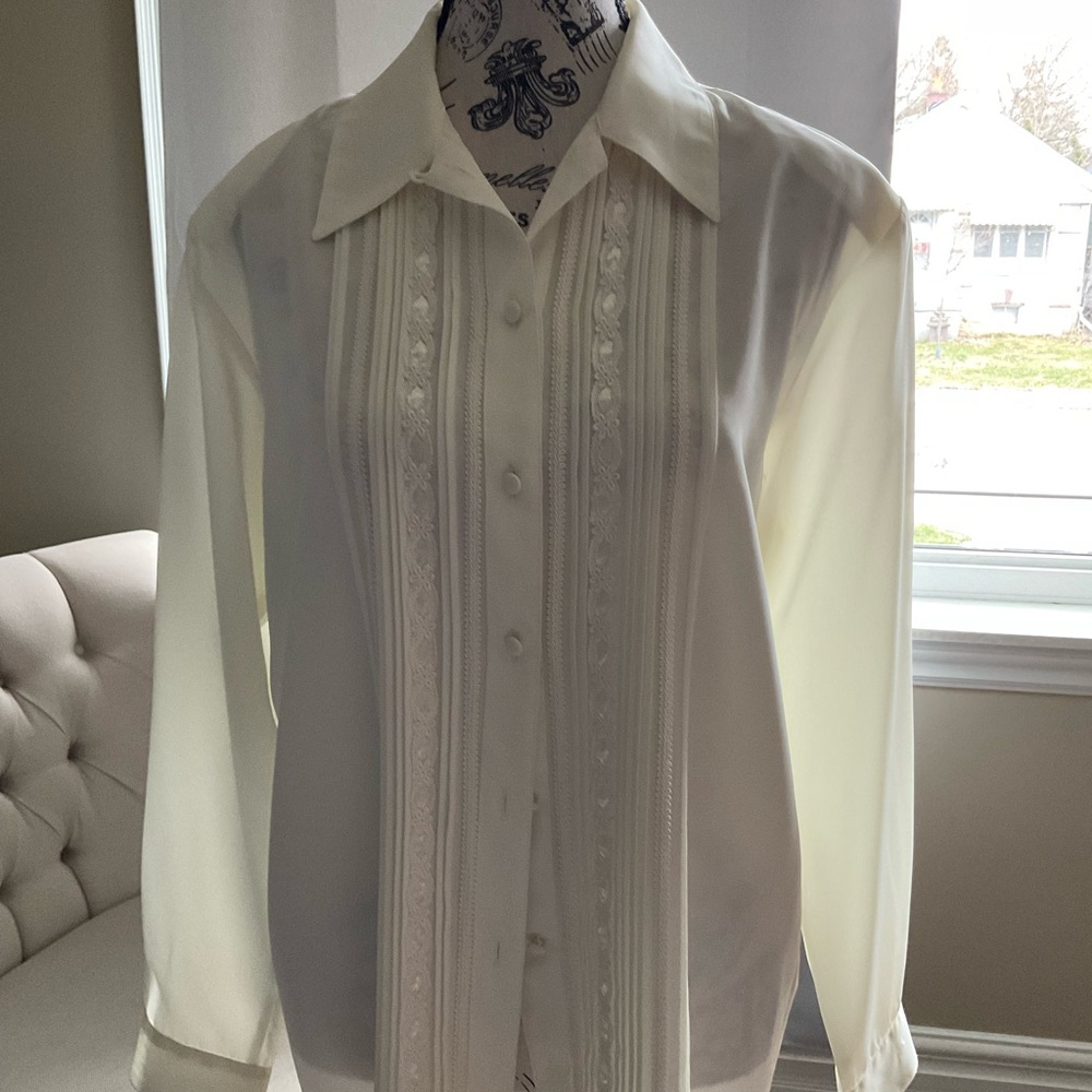 Vintage 80’s Cream Button Down Shirt by Principles